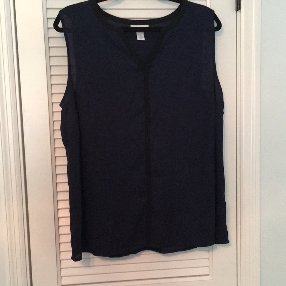 Navy sleeveless top
